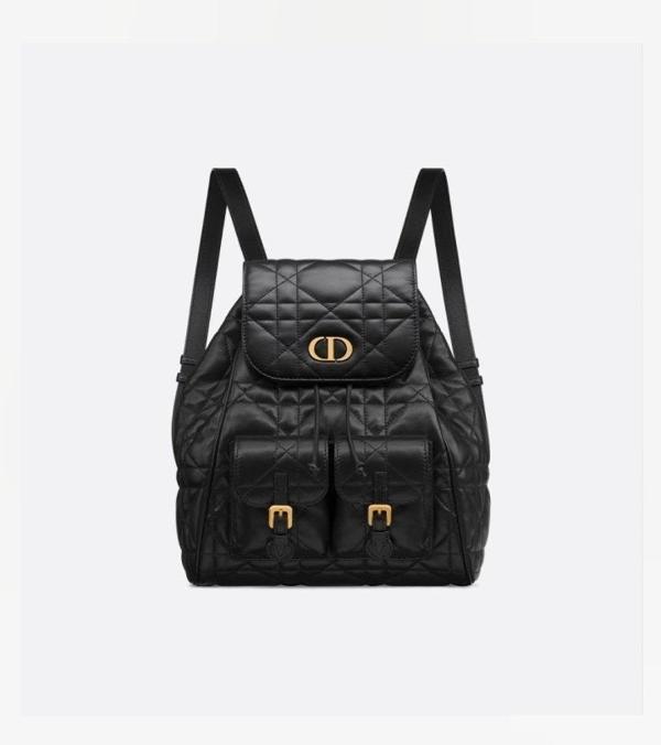 디* Caro 미디엄 백팩 블랙 매크로까나쥬 양가죽