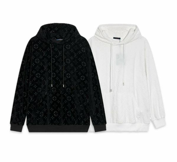 루* 모노그램 전판로고 벨로아 후드