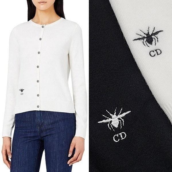 디* 꿀벌자수 라운드가디건