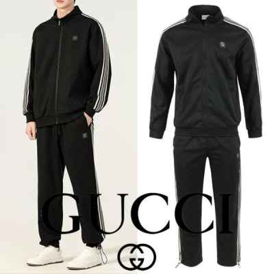 구* 스트라이프 스틸로고 집업 셋업 커플 착용 가능