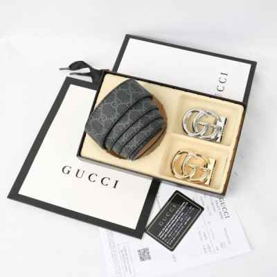 구* 투버클 컷팅 GG블랙패턴 벨트