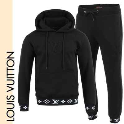 루* 엠보 로고 후드 셋업 기모 원단